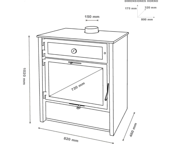 Forno a legna modello Zeux 810 - Image 2