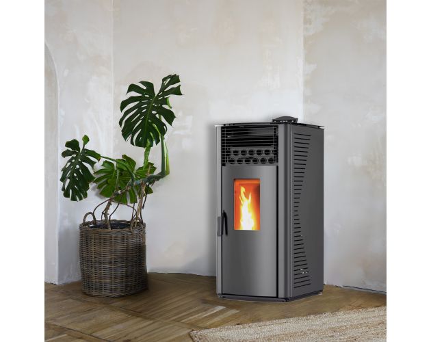 Stufa a pellet Anita 12 kW Sannover nera - Image 2