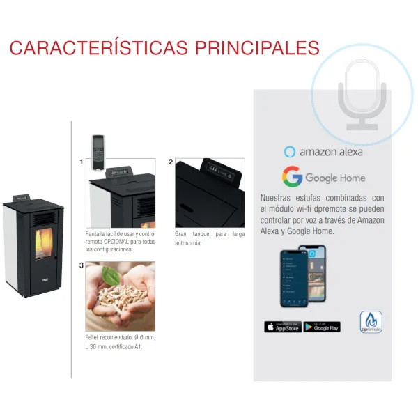 Prossima stufa a pellet canadese bianca da 10 kW - Image 2