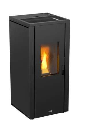 Stufa a pellet ermetica nera Canadian Next da 7 kW