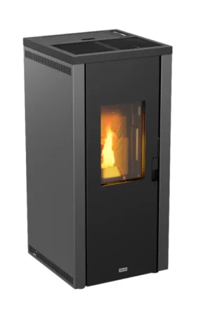 Stufa a pellet ermetica Canadian Next da 9 kW grigia