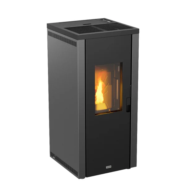 Stufa a pellet ermetica Canadian Next da 9 kW grigia