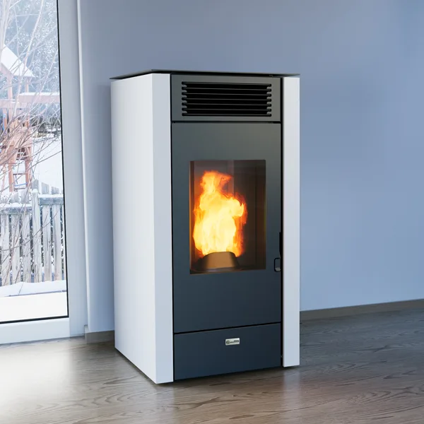 Stufa a pellet bianca canadese da 12 kW - Image 2