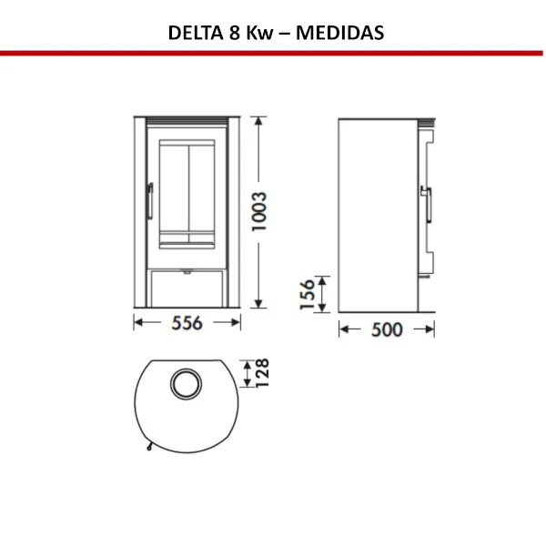Stufa a legna Delta Baker da 8 kW - Image 3