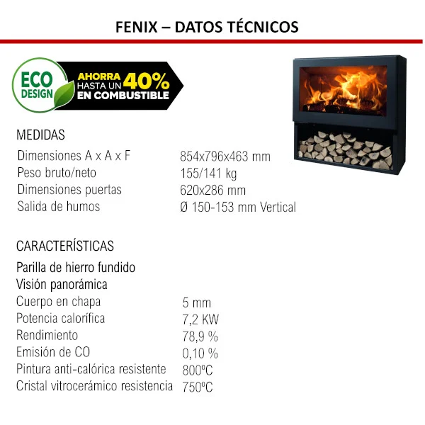 Stufa a legna Fenix Baker da 7,2 kW - Image 4