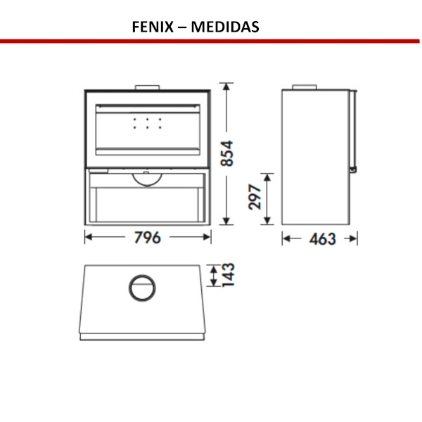 Stufa a legna Fenix Baker da 7,2 kW - Image 3