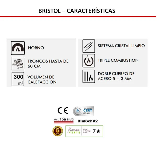 Stufa a legna Bristol Baker da 10,2 kW - Image 2