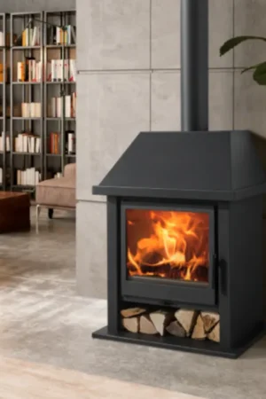 Stufa a legna Atlas Baker da 9,8 kW.