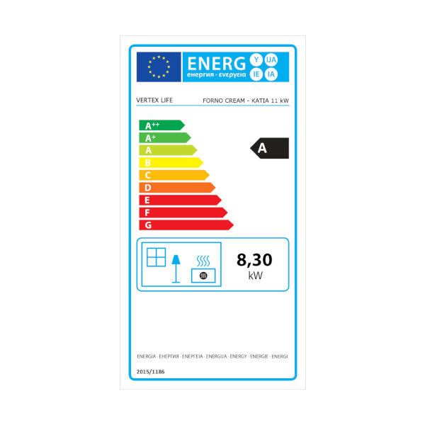 Stufa a legna Katia Vertex da 11 kW con forno - Image 5