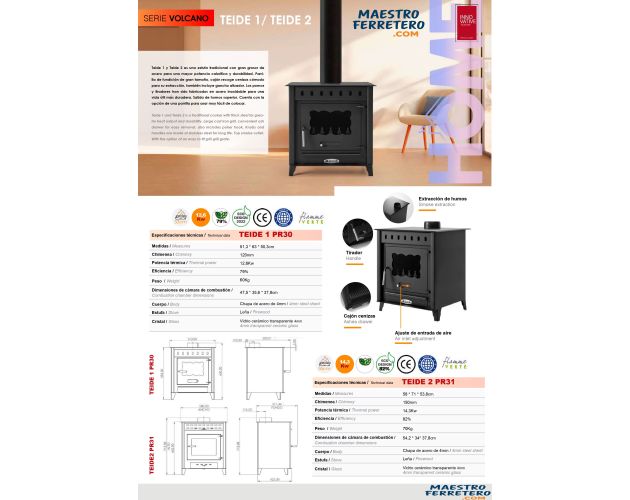Pressa a legna Teide 2 – 14,3 kW, efficienza 82% - Image 3