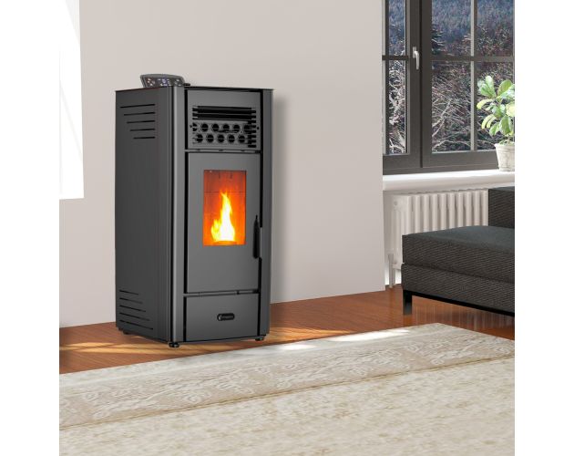 Stufa a pellet Anita 10 kW Sannover nera - Image 2