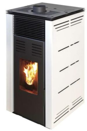 Joima – Stufa a pellet Joima Natur Style da 8 kW. Funziona senza elettricità.