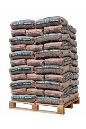Pallet medio con 33 sacchi di pellet Naturkraft – 15 kg, 100% resinoso