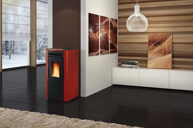 Fogão Nordica Extraflame Ketty Pellet 6,3 Kw Bordeaux Mod. 1280204 - Image 2