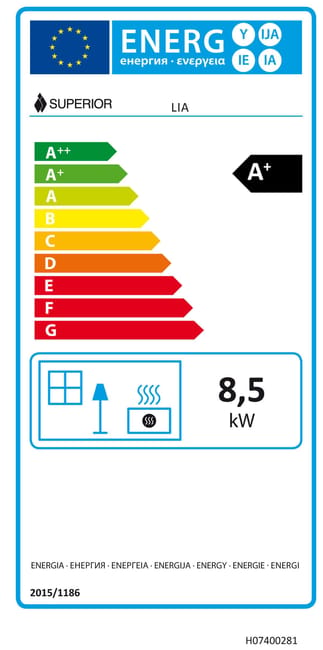 Stufa a pellet canalizzata Lia Slim 8.5 kW grigio - Image 2