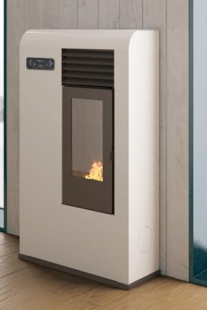 Stufa a pellet ventilata Zita 6.5 kW bianco