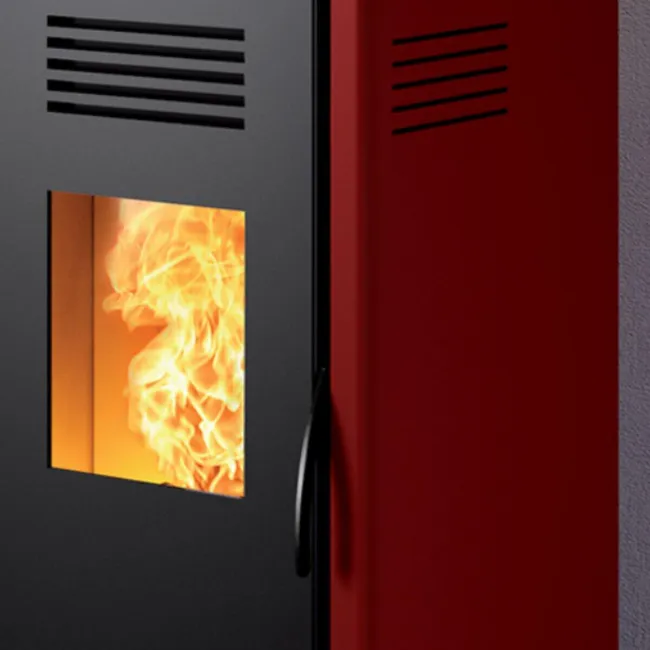 Stufa a pellet ventilata Nuova Vieste 7.3 kW bordeaux - Image 4