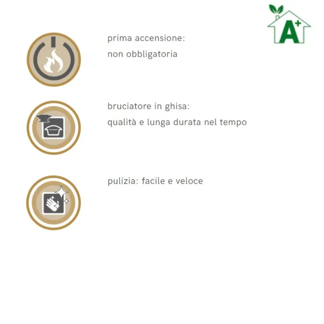 Stufa a pellet ventilata Nuova Vieste 7.3 kW bordeaux - Image 3