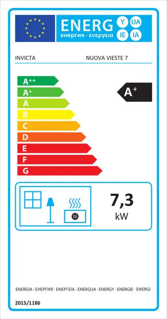 Stufa a pellet ventilata Nuova Vieste 7.3 kW bordeaux - Image 2