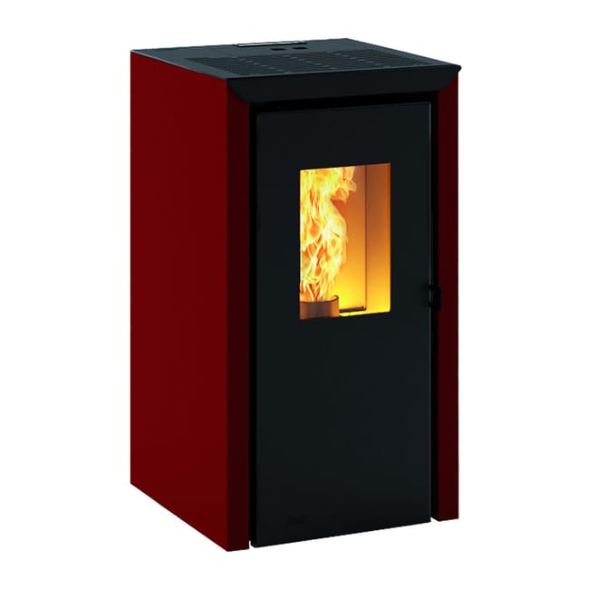 Stufa a pellet ventilata Bassano 4.2 kW bordeaux - Image 2