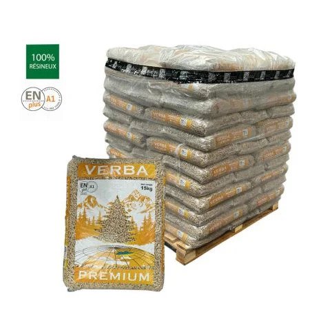 Verba Premium — Confezione completa di pellet 1,05 T (70 sacchi × 15 kg)