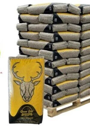 Pallet con 65 sacchi di pellet Badger in carta – qualità premium e combustibile pulito