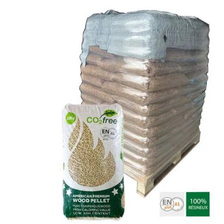 Pellets americanos premium: palete completa de combustível de alta qualidade