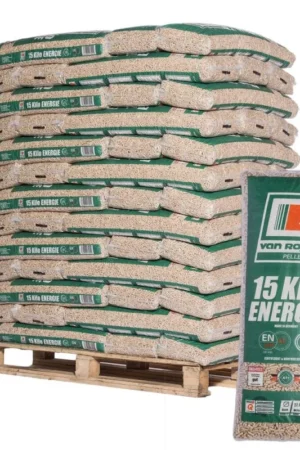 Van Roje – Pallet da 65 sacchi da 15 kg di pellet (qualità premium tedesca)